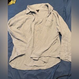 Torrid Light Blue Button Down Shirt